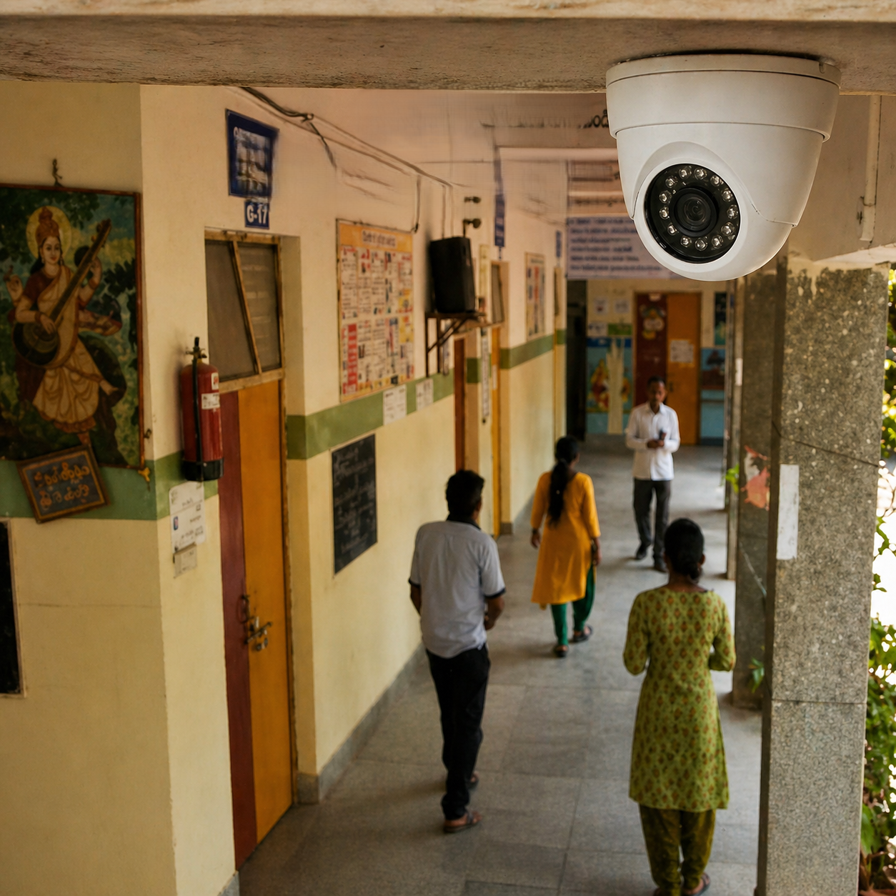 School Campus Corridor | Jambuvant Divyang School